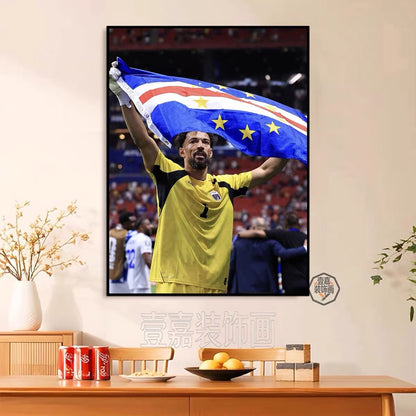 Vozinha Cape Verde Goalkeeper Hero Save Poster – World Cup Football Wall Art