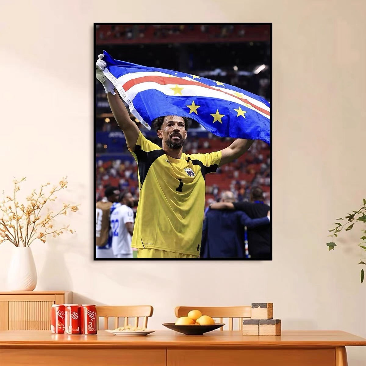 Vozinha Cape Verde Goalkeeper Hero Save Poster – World Cup Football Wall Art
