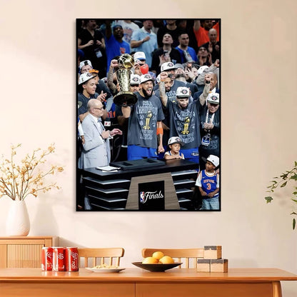 New York Knicks 2026 Championship Poster – NBA Champions Team Celebration Wall Art