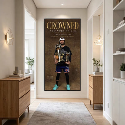 New York Knicks 2026 NBA Champions Team Trophy Wall Art