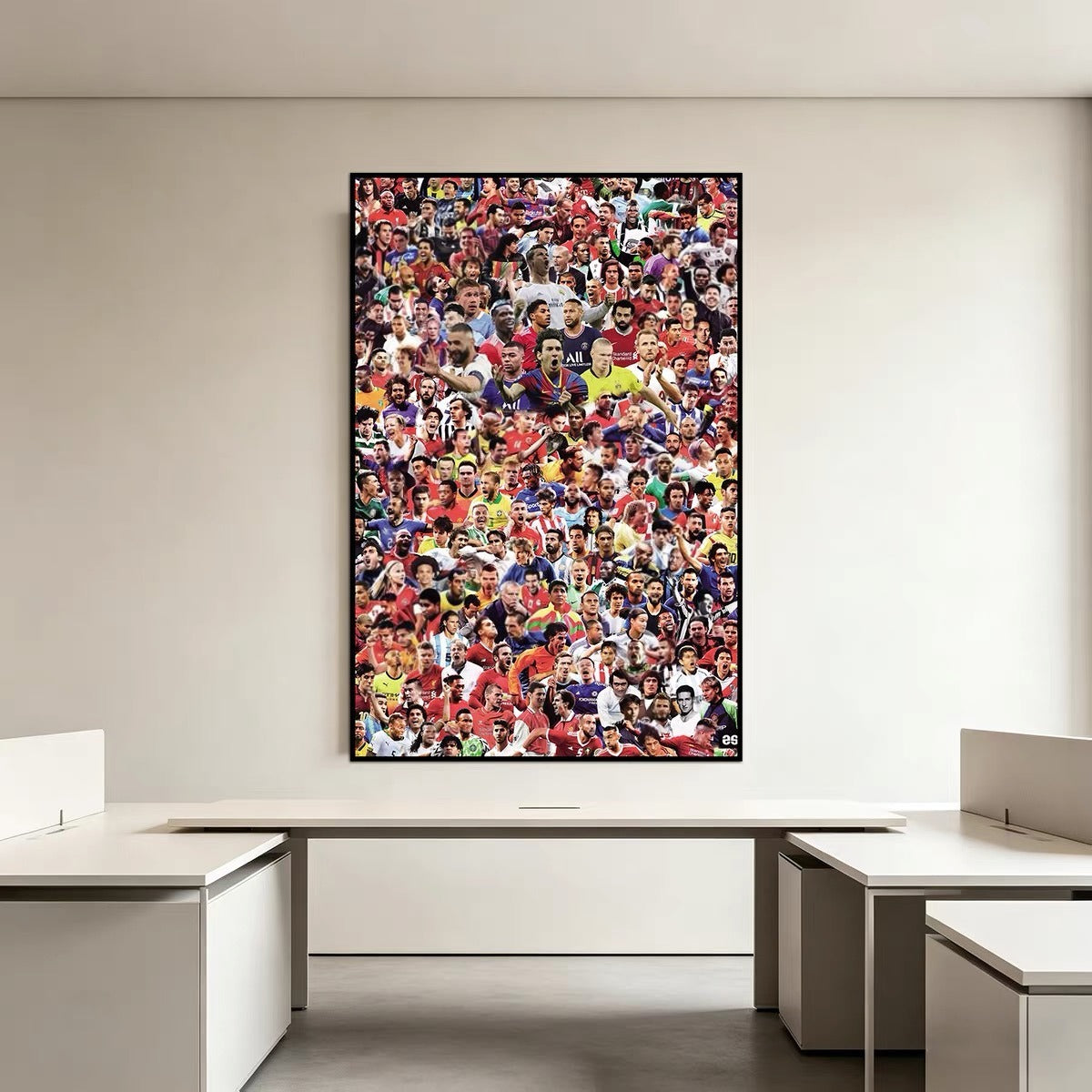 Messi Ronaldo Mbappé World Cup Legends Poster – Football Superstars Wall Art Canvas