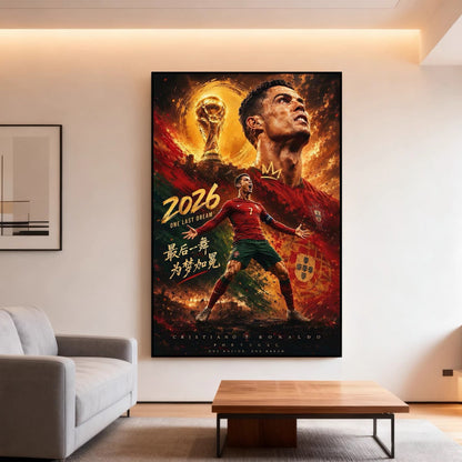 Cristiano Ronaldo 2026 World Cup Last Dance Poster – Portugal Football Legend Wall Art