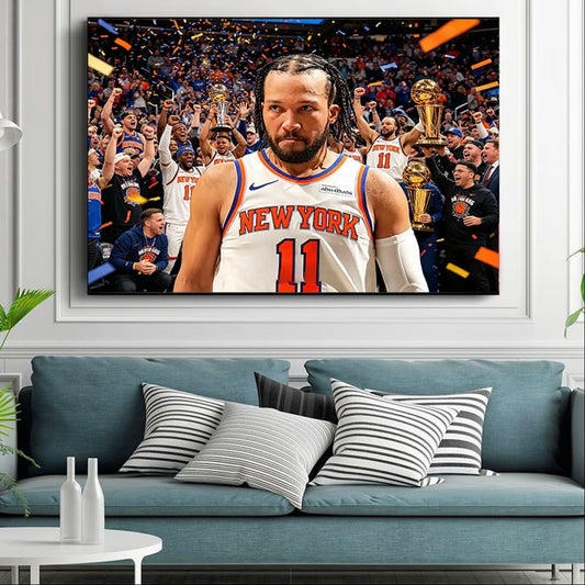 Jalen Brunson New York King Poster – Knicks Basketball Wall Art