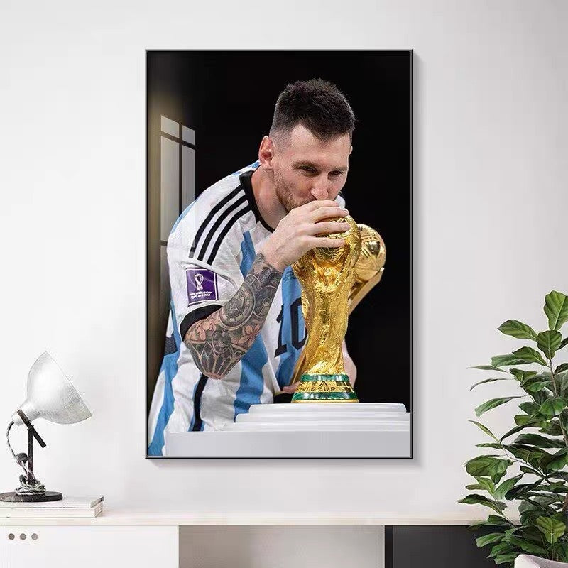 Lionel Messi Ballon d'Or 2022 World Cup Champion Poster – Argentina Football Legend Wall Art