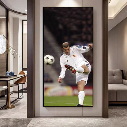 Zinedine Zidane Real Madrid Legend Poster – Football Superstar Wall Art