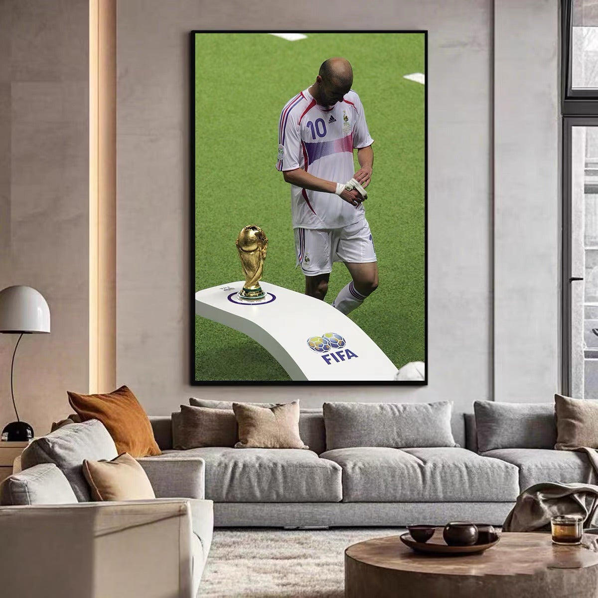 Zinedine Zidane 2006 World Cup Iconic Moment Poster – Football Legend Wall Art