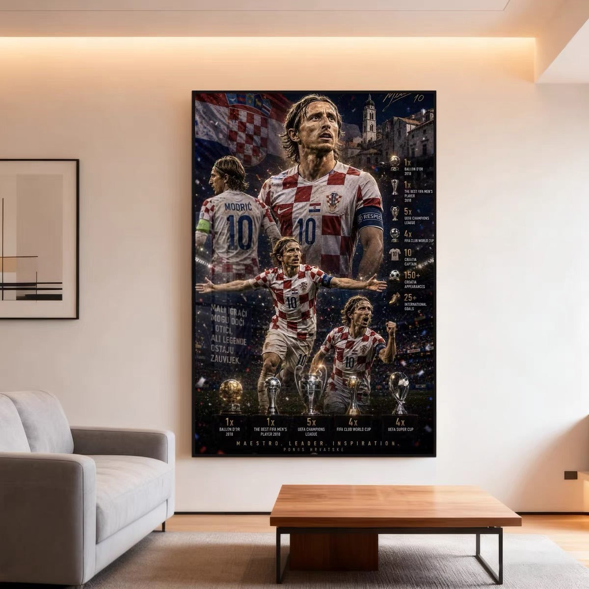 Luka Modrić Real Madrid & Croatia Football Legend Poster – Soccer Icon Wall Art