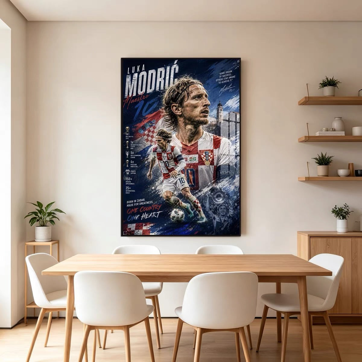 Luka Modrić Real Madrid & Croatia Football Legend Poster – Soccer Icon Wall Art
