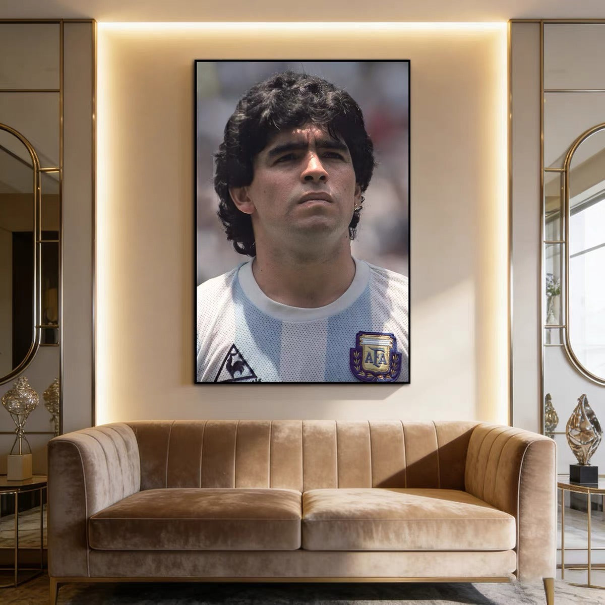Diego Maradona 1986 World Cup Champion Poster – Argentina Football Legend Wall Art