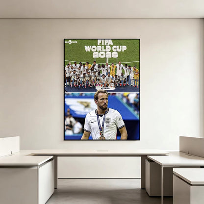 England 2026 World Cup Third Place Team Celebration Poster – Kane Bellingham Football Wall Art