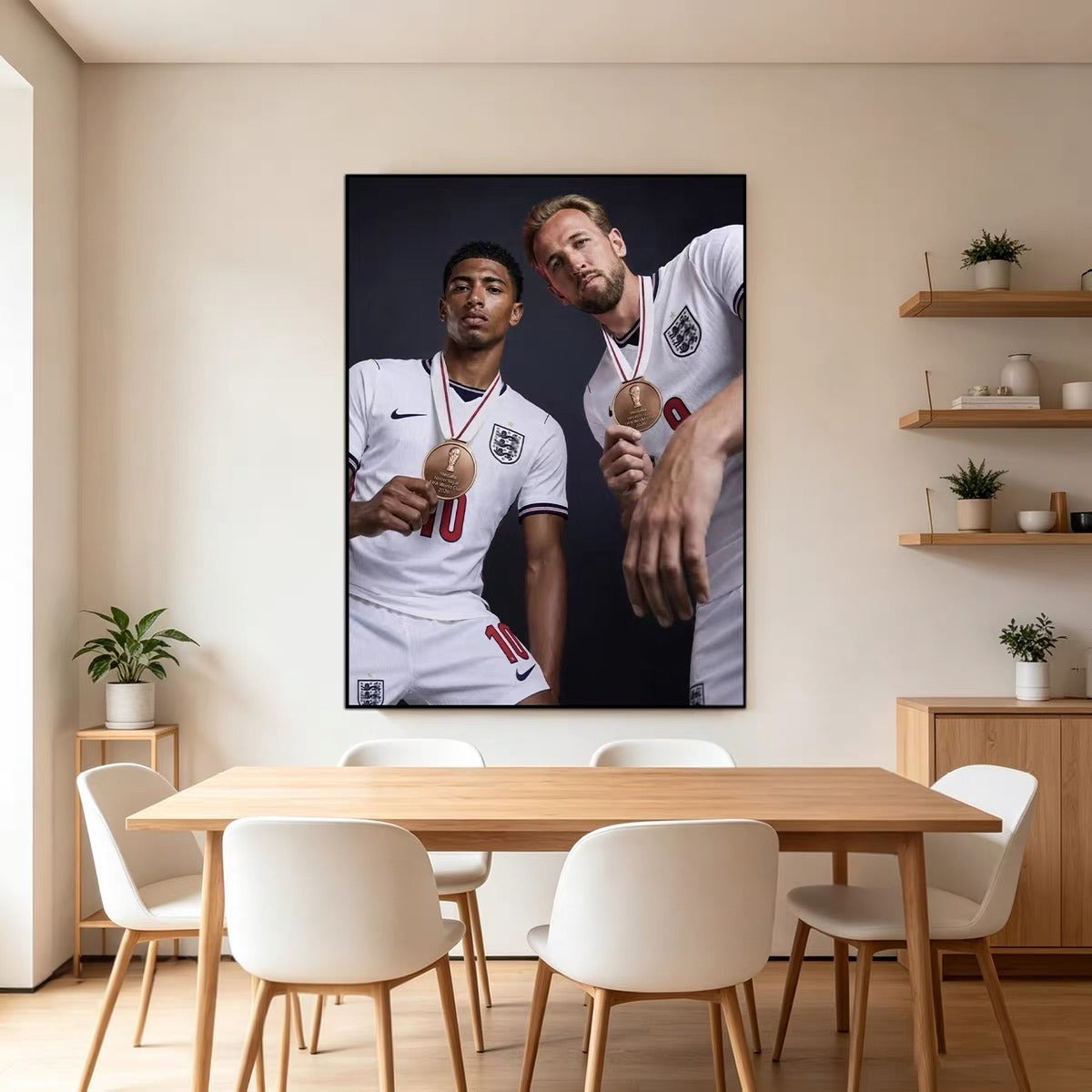England 2026 World Cup Third Place Team Celebration Poster – Kane Bellingham Football Wall Art