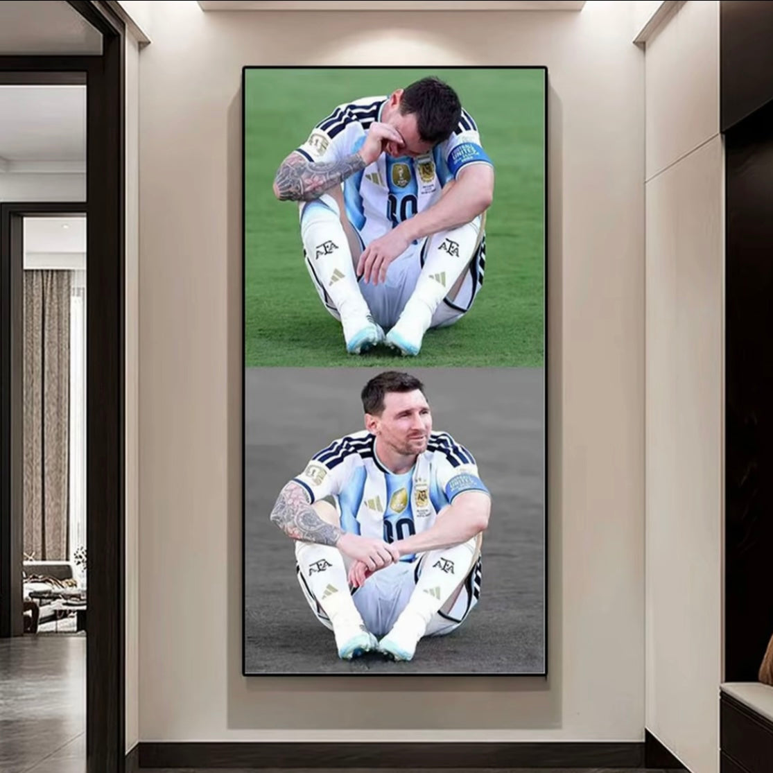 Lionel Messi Argentina No.10 Jersey Poster – Football Legend Wall Art