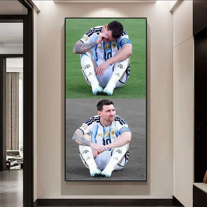 Lionel Messi Argentina No.10 Jersey Poster – Football Legend Wall Art