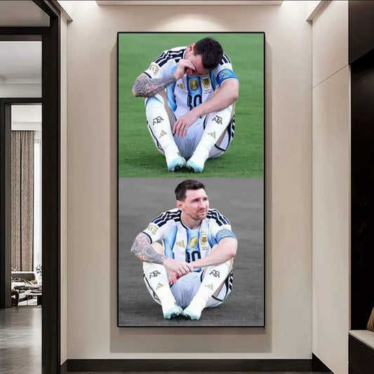 Lionel Messi Argentina No.10 Jersey Poster – Football Legend Wall Art