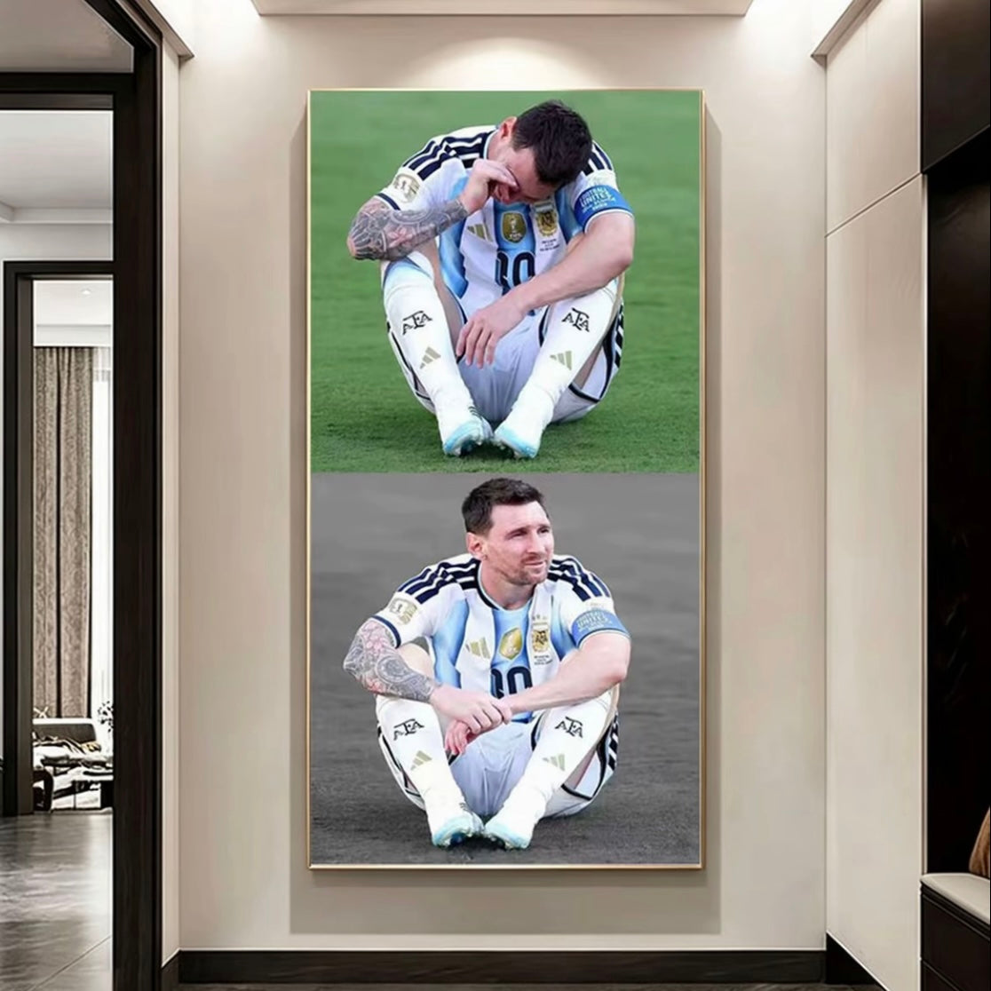 Lionel Messi Argentina No.10 Jersey Poster – Football Legend Wall Art