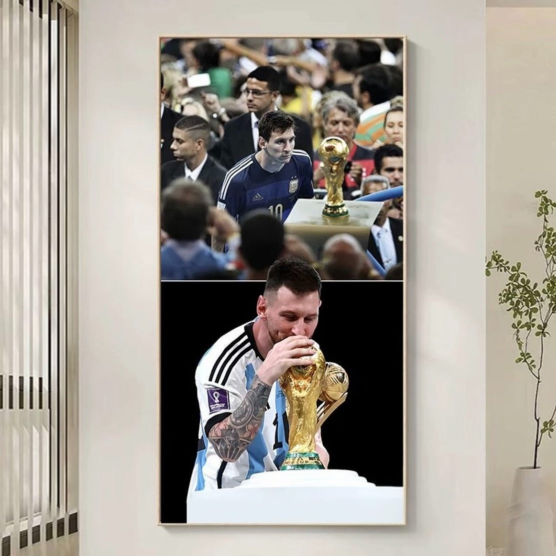 Lionel Messi Argentina No.10 Jersey Poster – Football Legend Wall Art