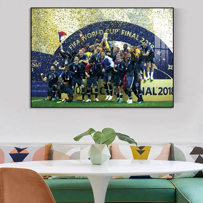 World Cup Champions Collection Poster – Brazil France Spain Germany Italy Football Legend Wall Art