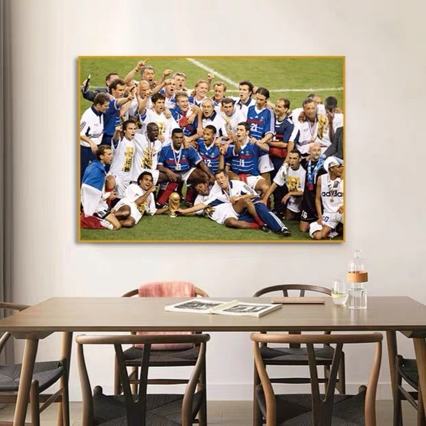World Cup Champions Collection Poster – Brazil France Spain Germany Italy Football Legend Wall Art
