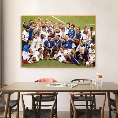 World Cup Champions Collection Poster – Brazil France Spain Germany Italy Football Legend Wall Art