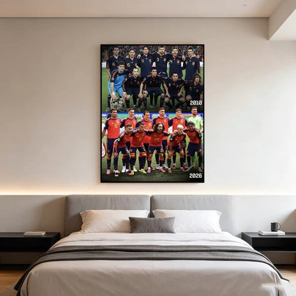 2026 World Cup Spain Champion Wall Art – Star Poster, La Roja Victory Decor, Soccer Fan Gift