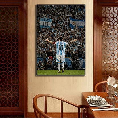 Lionel Messi 2026 World Cup Argentina Poster – Football Legend Wall Art