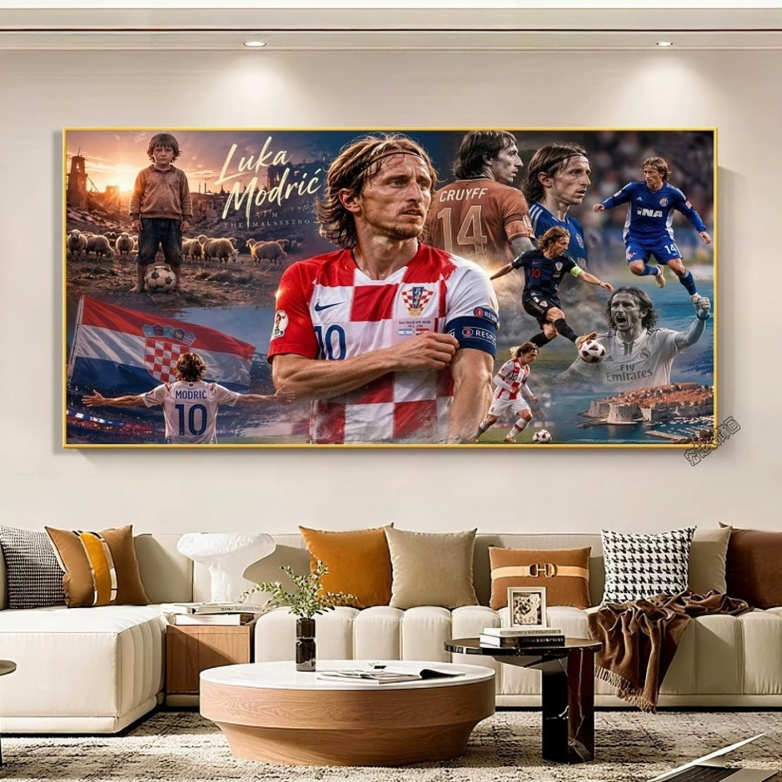 Luka Modrić Football Career Journey Poster – Real Madrid & Croatia Legend Wall Art