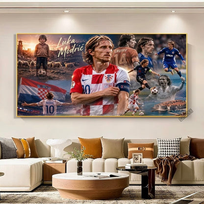 Luka Modrić Football Career Journey Poster – Real Madrid & Croatia Legend Wall Art