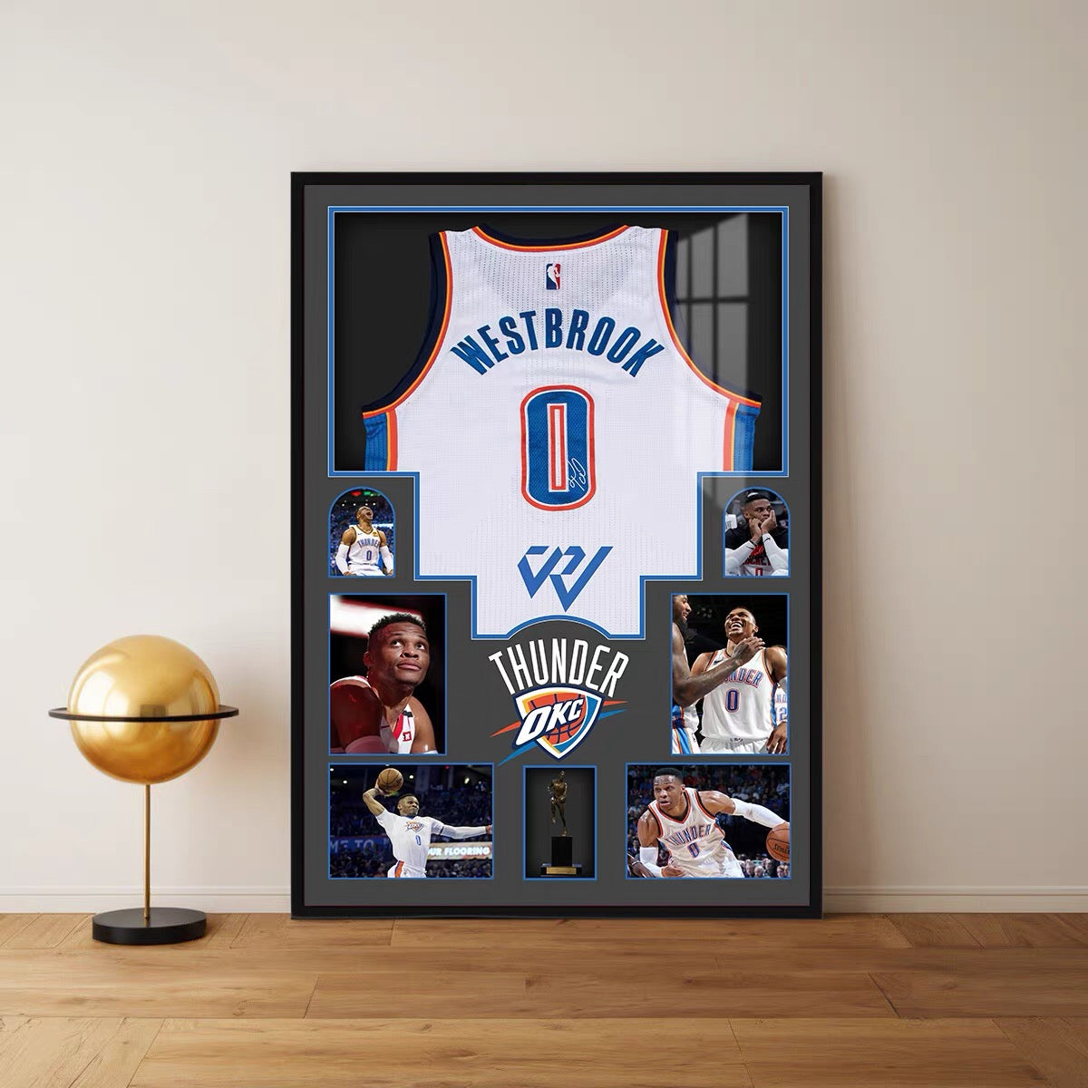 Russell Westbrook Jersey Collection Poster – NBA Basketball Legend Career Wall Art