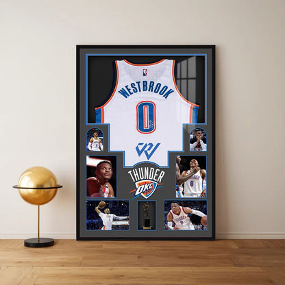 Russell Westbrook Jersey Collection Poster – NBA Basketball Legend Career Wall Art