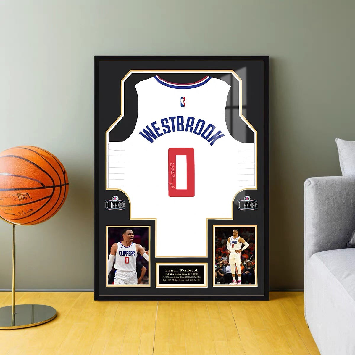 Russell Westbrook Jersey Collection Poster – NBA Basketball Legend Career Wall Art