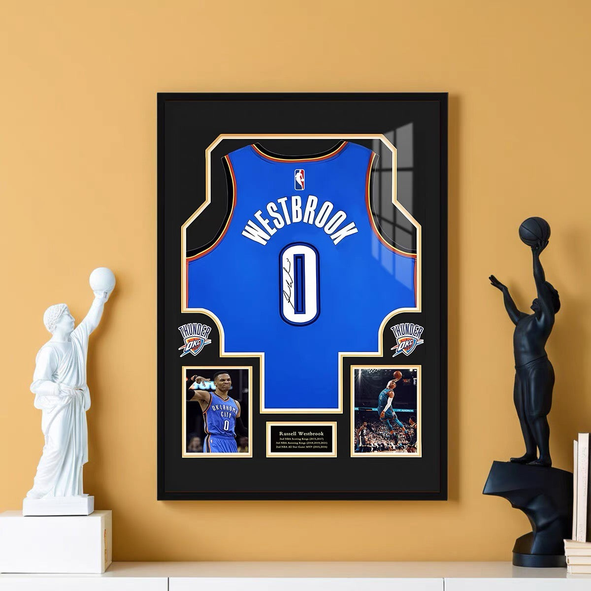 Russell Westbrook Jersey Collection Poster – NBA Basketball Legend Career Wall Art