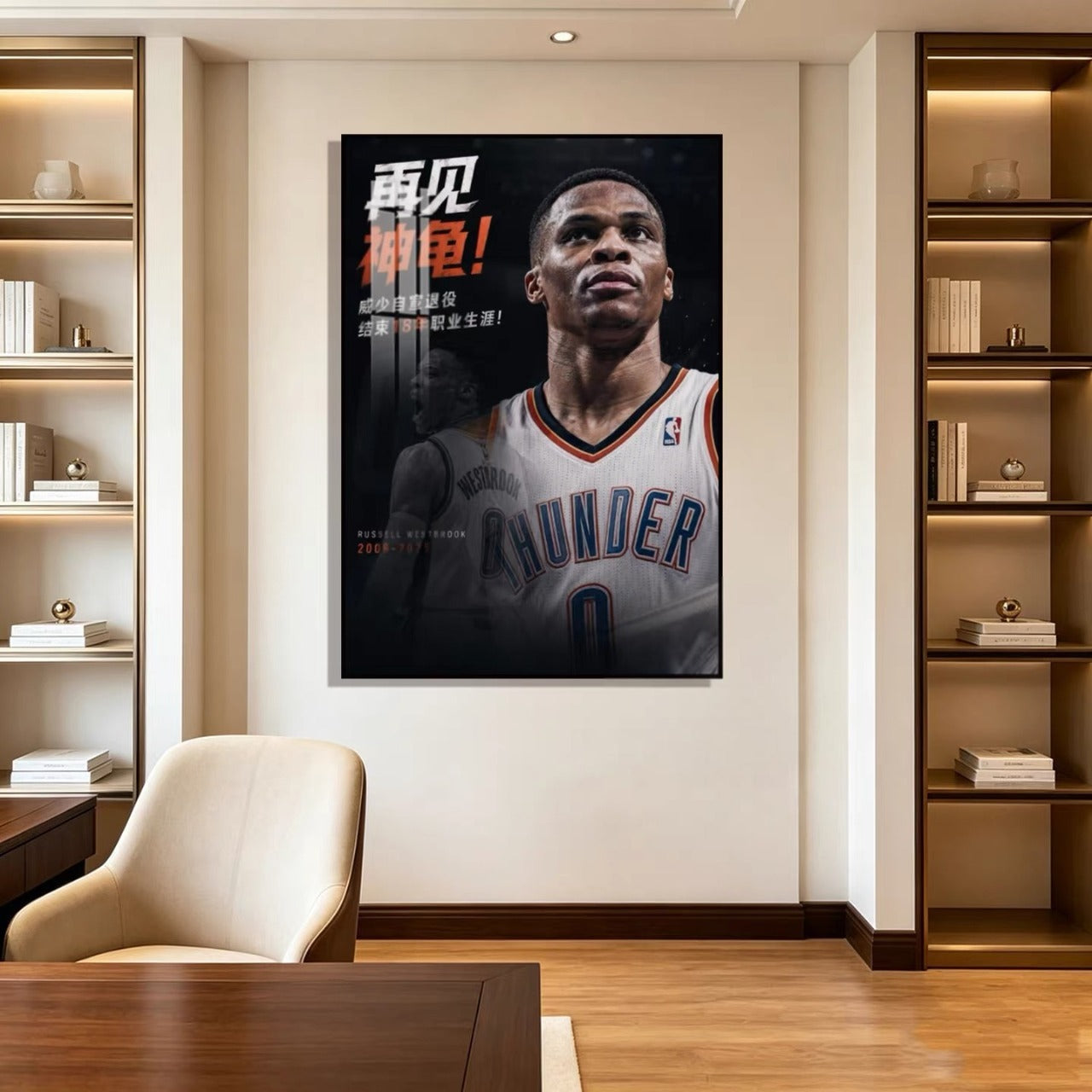 Russell Westbrook Retirement Tribute Poster – NBA Basketball Legend Wall Art