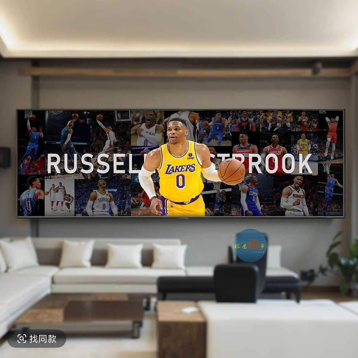 Russell Westbrook Basketball Career Poster – OKC Thunder NBA Legend Wall Art Gift