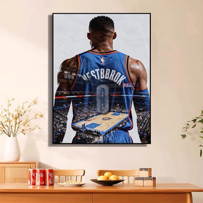 Russell Westbrook Retirement Tribute Poster – NBA Basketball Legend Wall Art
