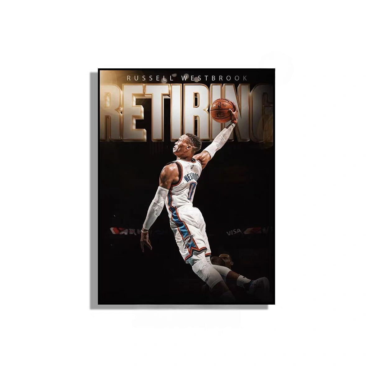 Russell Westbrook Retirement Tribute Poster – NBA Basketball Legend Wall Art