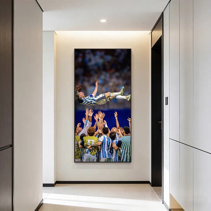 Lionel Messi Argentina 2026 World Cup Champions Poster – Football Legend Wall Art