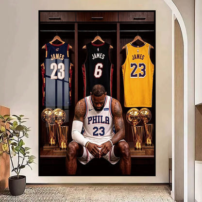 NBA Basketball Legends Poster – LeBron James Curry Jordan Kobe Bryant Wall Art