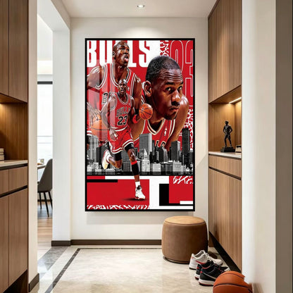 NBA Basketball Legends Poster – LeBron James Curry Jordan Kobe Bryant Wall Art