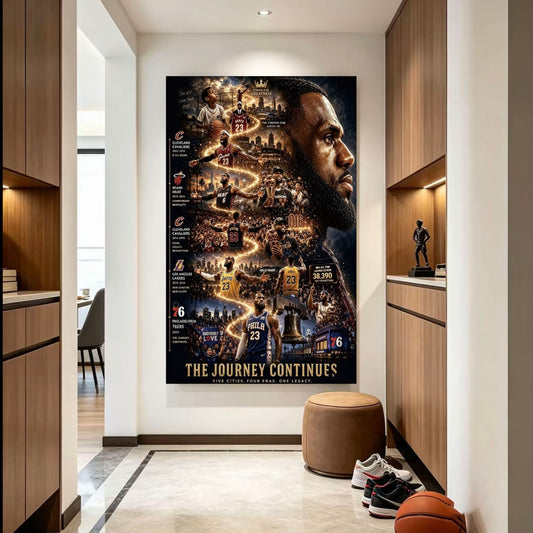NBA Basketball Legends Poster – LeBron James Curry Jordan Kobe Bryant Wall Art