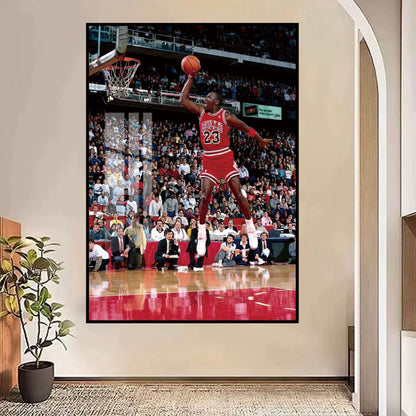 Michael Jordan Basketball GOAT Poster – NBA Legend Wall Art