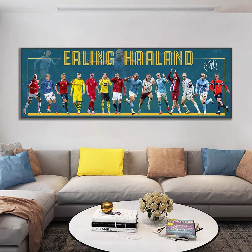 Ronaldo Messi Mbappé Neymar Football Legends Evolution Poster – Soccer Career Wall Art