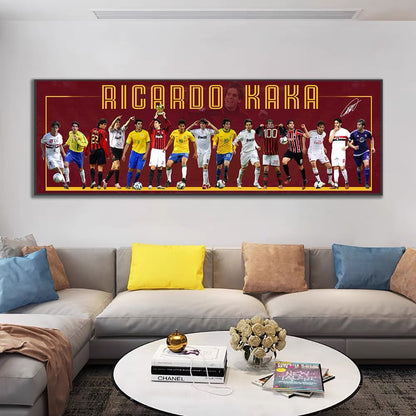Ronaldo Messi Mbappé Neymar Football Legends Evolution Poster – Soccer Career Wall Art