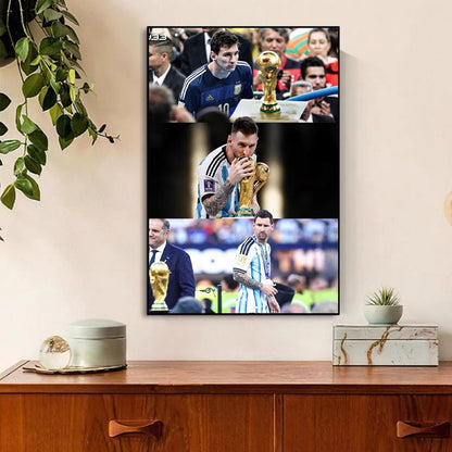 Lionel Messi Argentina No.10 Jersey Poster – Football Legend Wall Art
