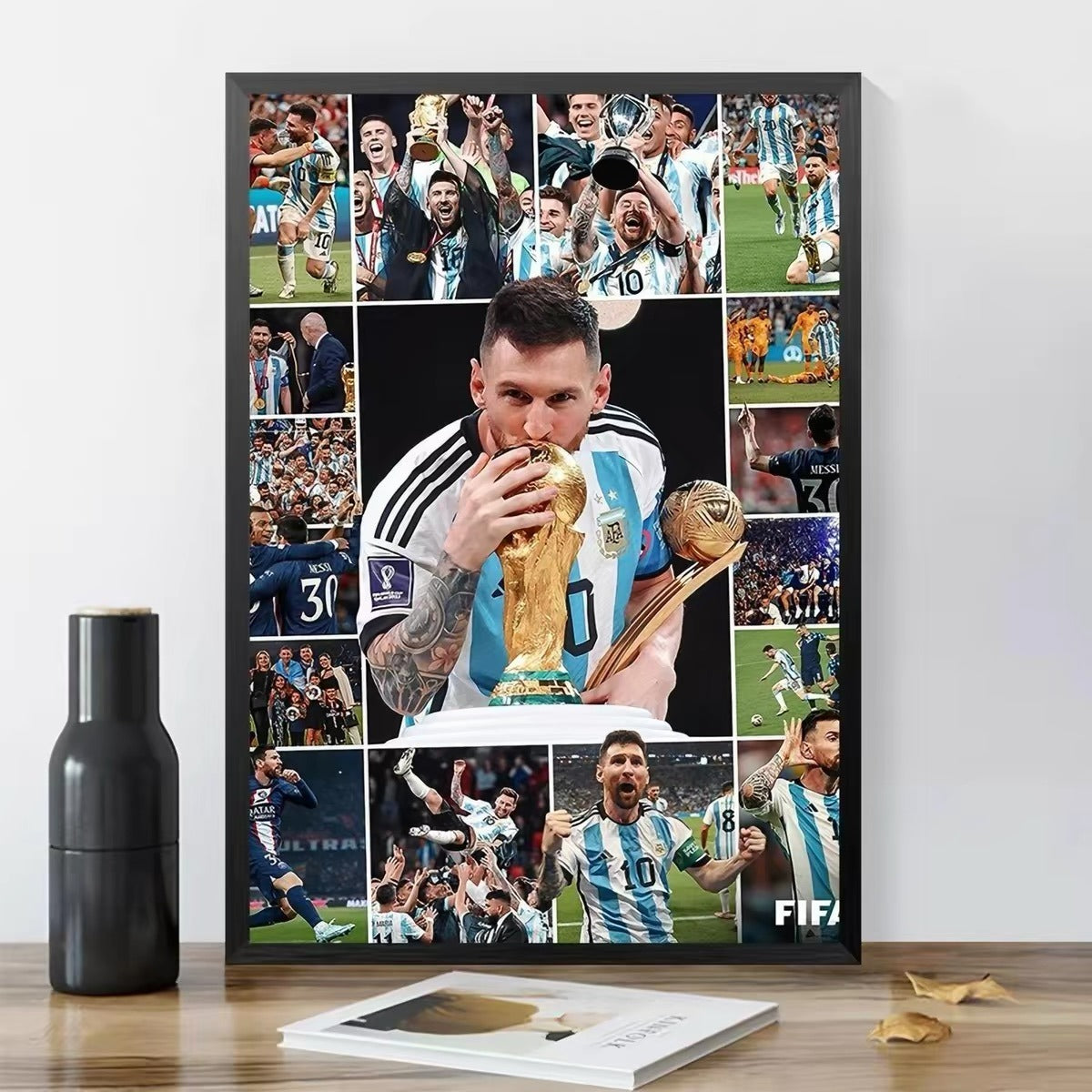 Lionel Messi Argentina No.10 Jersey Poster – Football Legend Wall Art