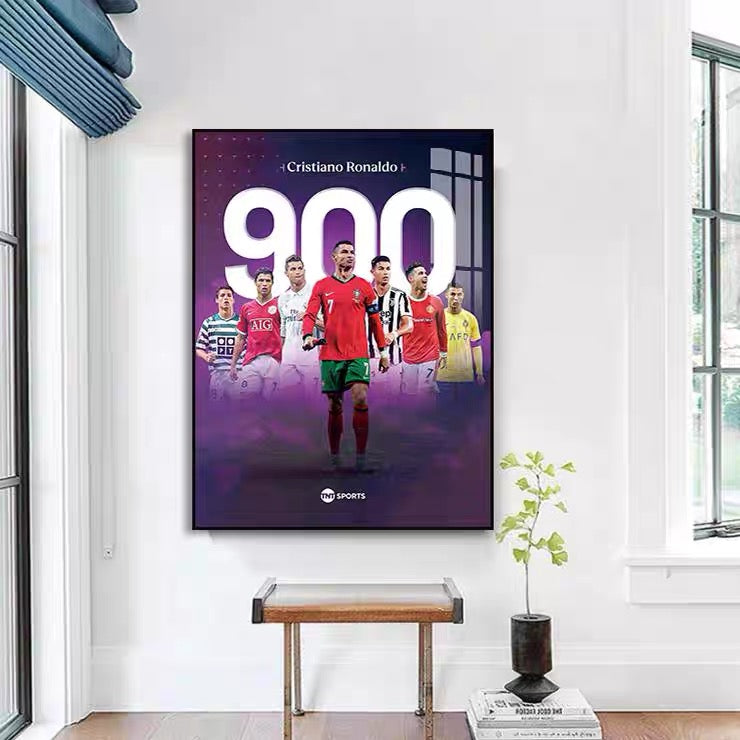 Cristiano Ronaldo 900 Goals Milestone Poster – Portugal Football Legend Wall Art