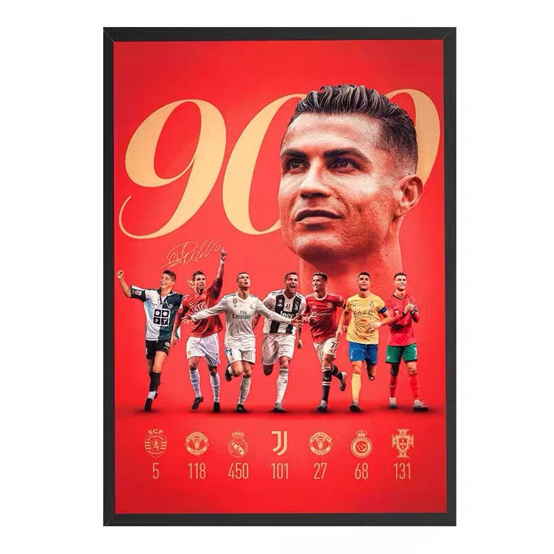 Cristiano Ronaldo 900 Goals Milestone Poster – Portugal Football Legend Wall Art