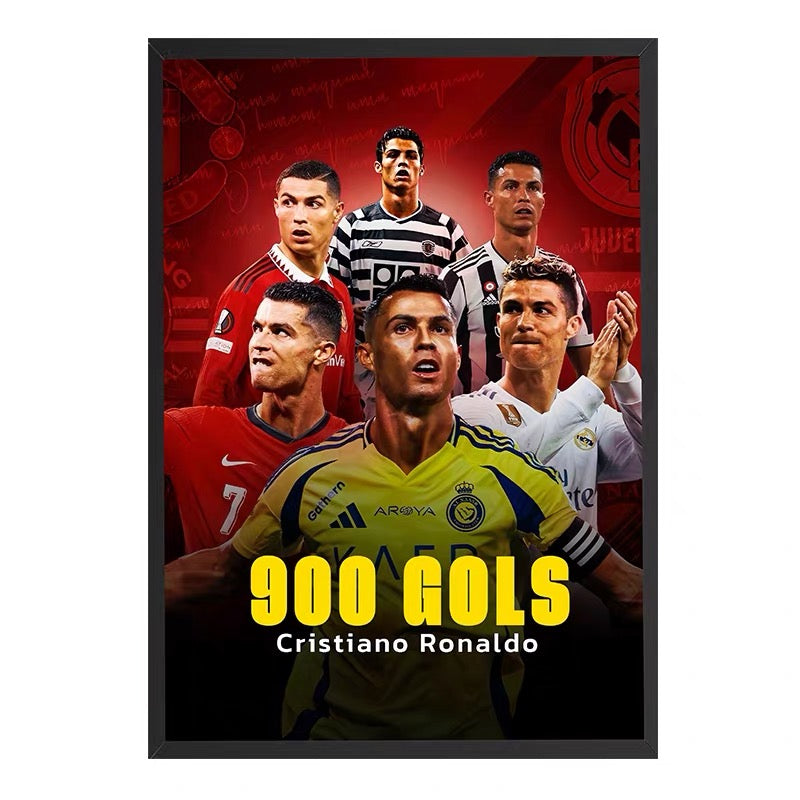Cristiano Ronaldo 900 Goals Milestone Poster – Portugal Football Legend Wall Art