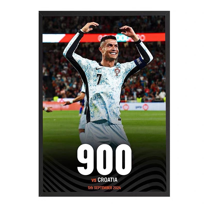 Cristiano Ronaldo 900 Goals Milestone Poster – Portugal Football Legend Wall Art