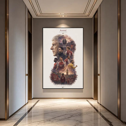 Arsenal Wenger Arteta Champions League Poster – Gunners Football Wall Art