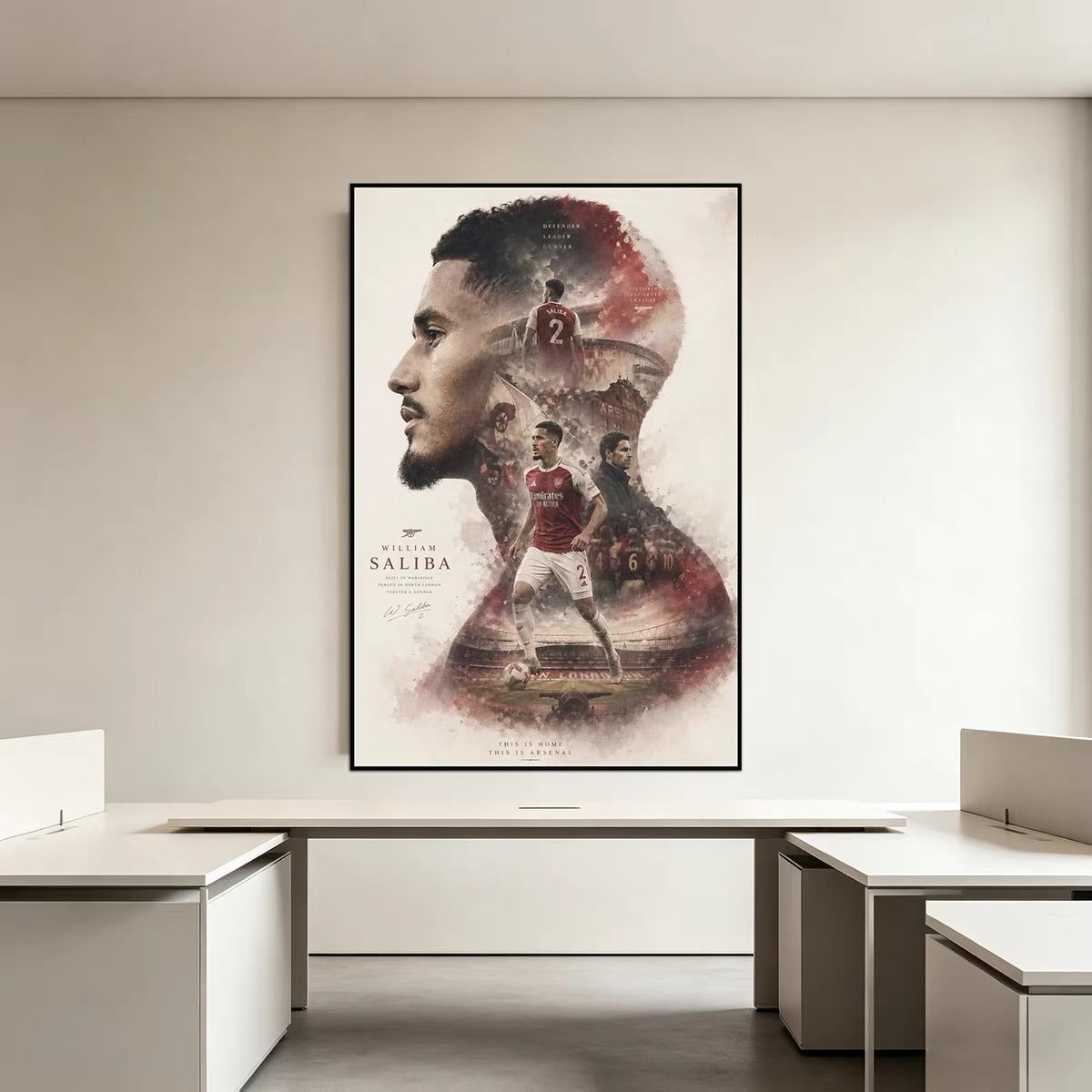 Arsenal Wenger Arteta Champions League Poster – Gunners Football Wall Art